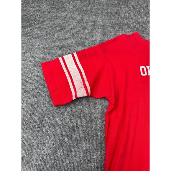 Vtg 70s Ohio State Buckeyes #45 Football Jersey T-Shirt Single Stitch Red Sz M-L - Picture 14 of 16